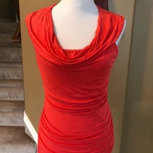 Drape Neck Lace Back Top